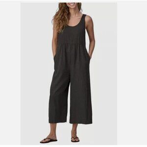 New! Patagonia Size Medium Garden Island Jumpsuit Ink Black 75015 Boho Romper